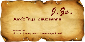 Jurányi Zsuzsanna névjegykártya