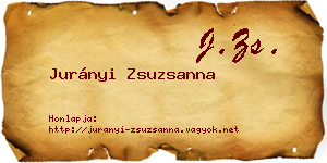 Jurányi Zsuzsanna névjegykártya